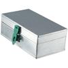 Metal Rectangle Sliver Fireproof Document Box Security Chest Storage Box  Home