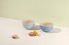 Staub Ceramic Macaron Set of Japanese Ceramic Bowl Bowls, 12cm, Blue, 2, Microwave-Safe [Official Product] Z1023-686