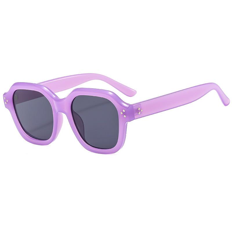 Hexagon Frame Fashion Sunglasses With Ac Lenses For Trendy Outdoor Events And Daily Use