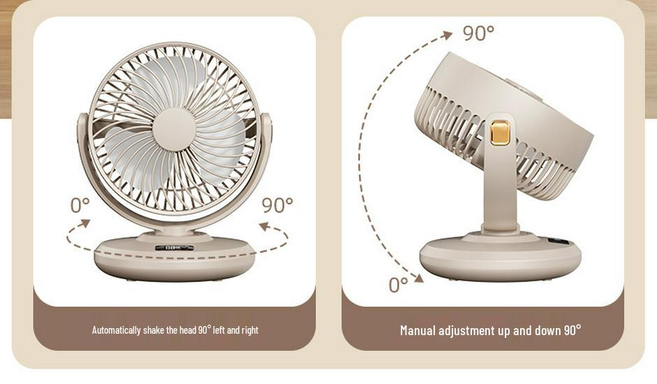 Wireless Charging Air Circulator: Household Desktop Fan with Automatic Oscillation