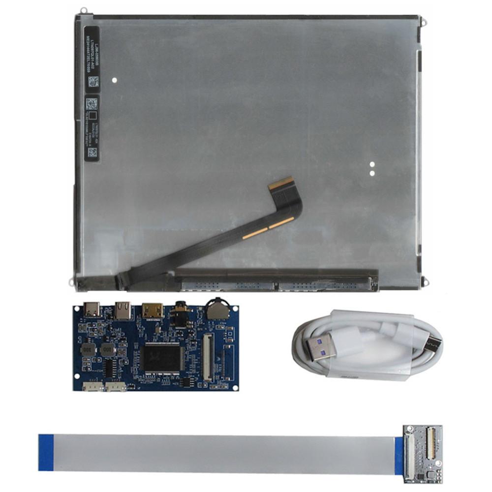 For iPad 3/4 9.7 Inch LP097QX1-SPA1 LTL097QL01 DIY IPS 2048*1536 LCD Display Screen Monitor Control Driver Board Portable Display Screen