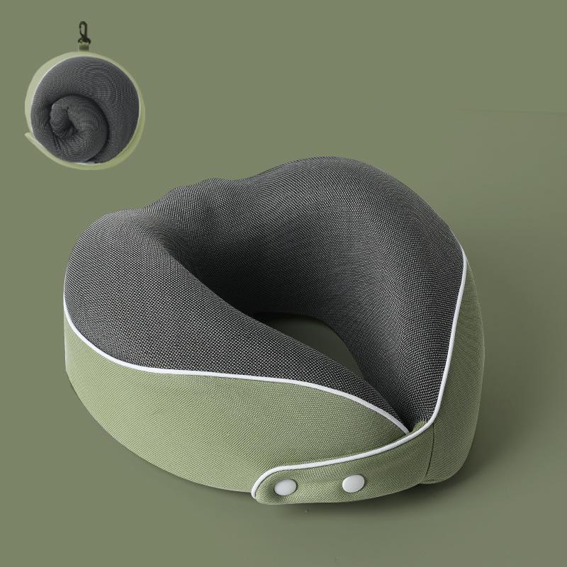 Memory cotton u-shaped neck pillow slow rebound travel pillow airplane pillow can store portable neck pillow