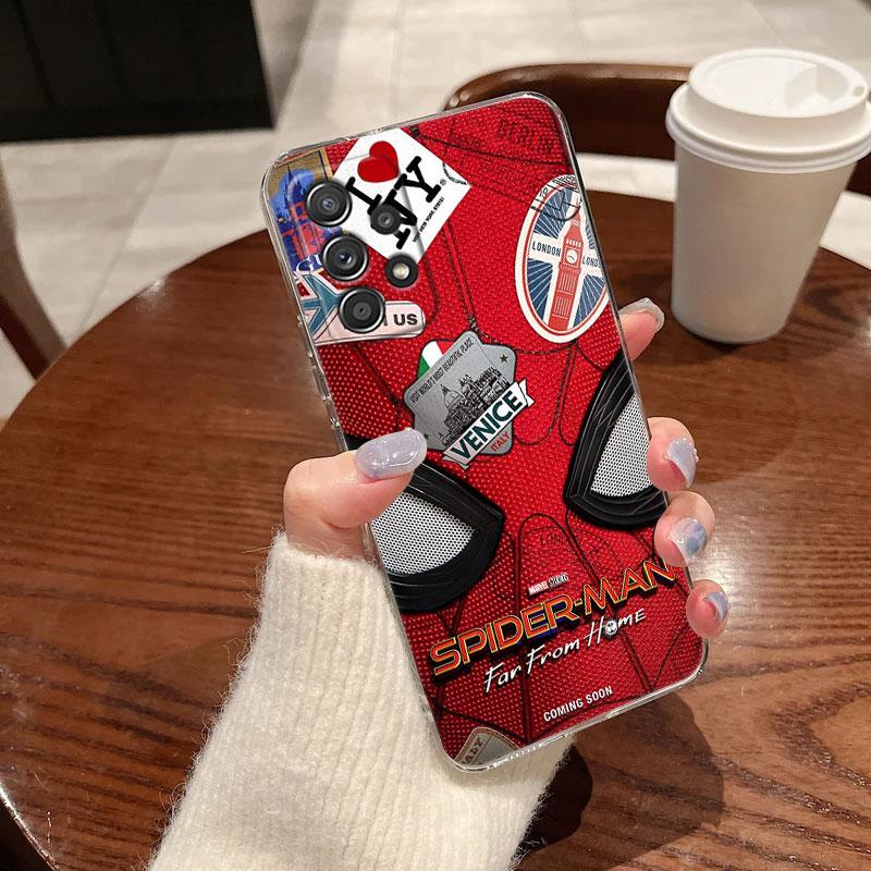 Прозрачный чехол Marvel Spiderman Deadpool Venom для Samsung Galaxy A57 A37 A56 A36 A55 A54 A35 A26 A07 A17 A16 A06 A36 A15 Мягкий чехол