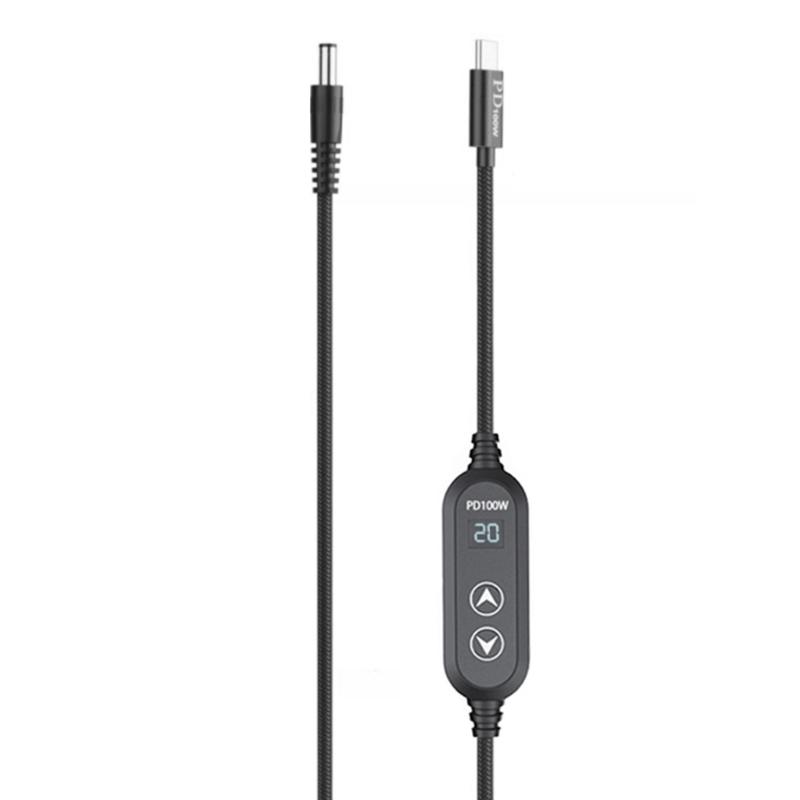 USB C Power Cord with 28 Adapters 100W Highest Efficiency Variable Power Supply DC5.5 Type C Charging Cable 120cm