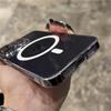 Оригинальный прозрачный чехол для беспроводной зарядки Magsafe с магнитным покрытием для iPhone 15 14 13 12 16 Pro Max Plus, жесткий акриловый чехол