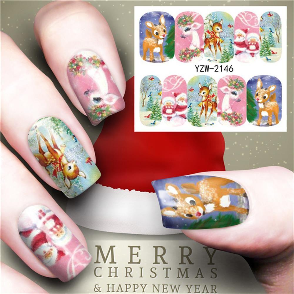 Snowmen Decals Beauty Nail Art Stickers Christmas Decoration Stickers Water Transfer