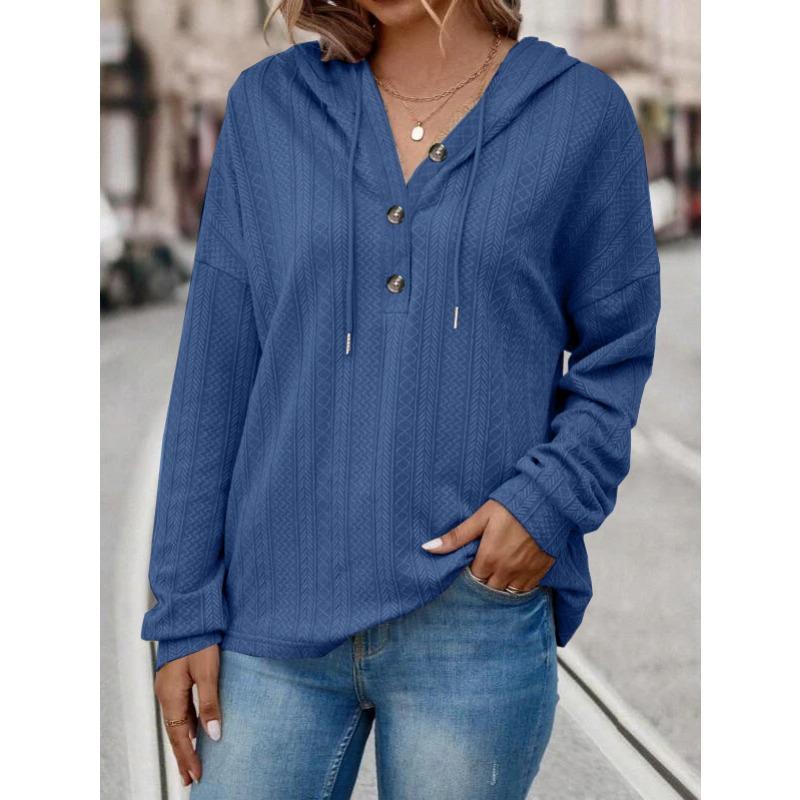 YYFS Women's Fashion Casual Fall Winter Solid Color Print Long Sleeve Hooded Pullovers & Long Sleeves Hoodies&sweatshirts