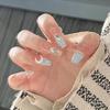 Средней длины накладные ногти в новогоднем стиле для девочек - Красивые патчи для ногтей для детей и подростков