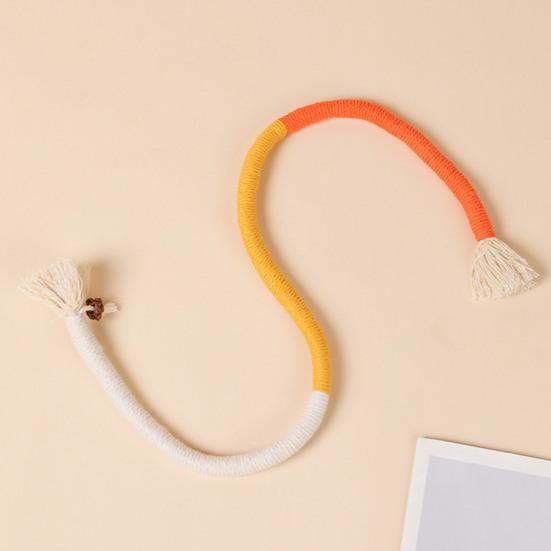 Кошачья жевательная веревочная игрушка Хлопковая веревка Игрушка для прорезывания зубов котенка с кошачьей мятой Интерактивная