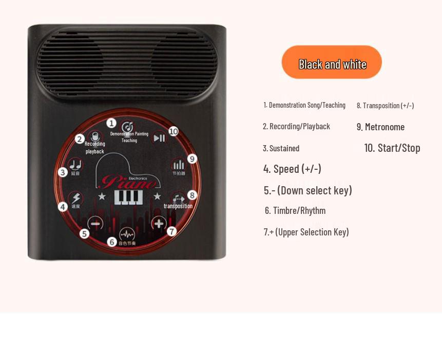Портативное складное пианино с 49 клавишами для детей