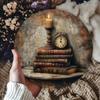 Ретро Металлическое Настенное Искусство Декор Винтажная Книга Свеча Часы Жестяная Табличка для Дома