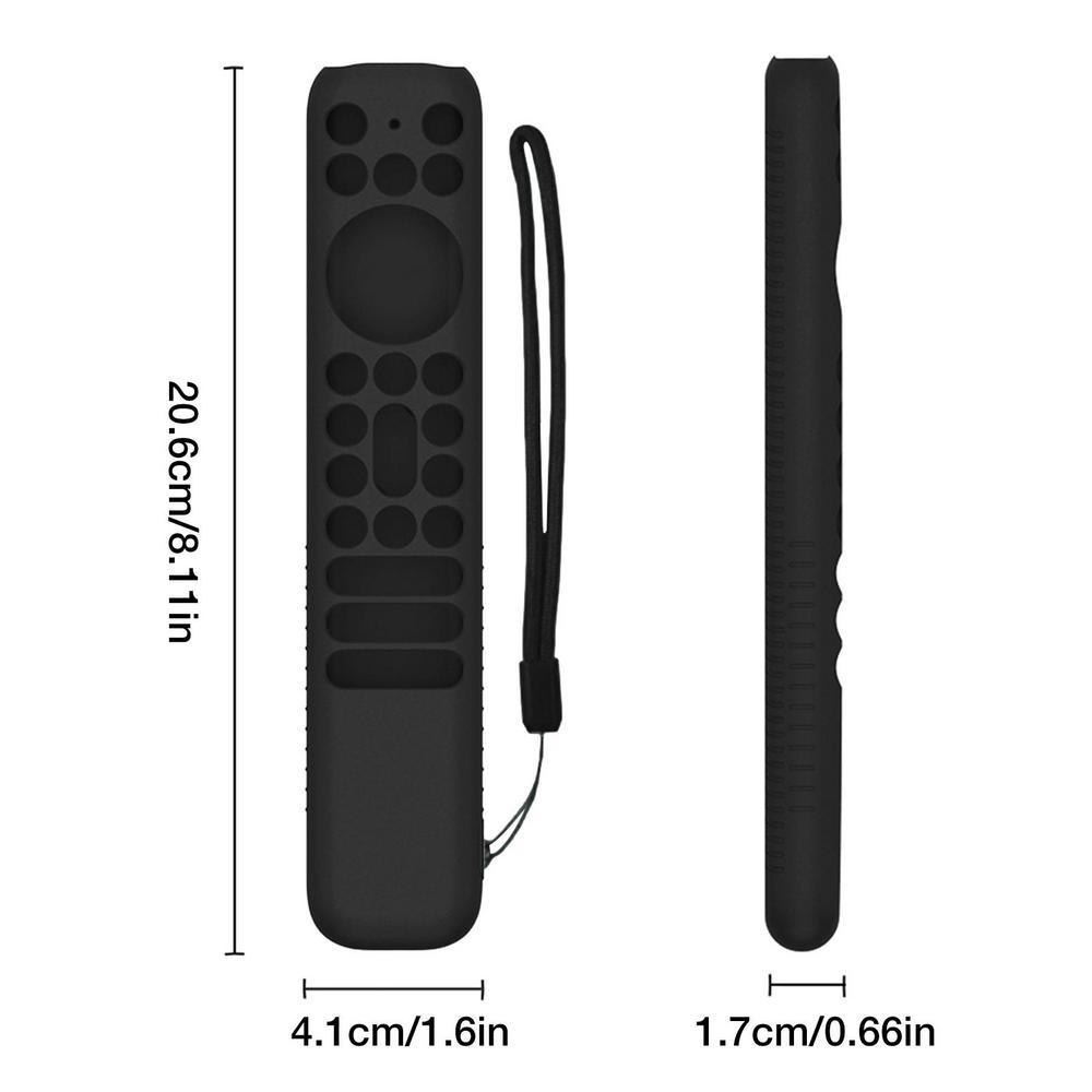Silicone Remote Control Cover Case with Lanyard Anti Slip Television Remote Cover All Inclusive for TCL RC902V FMR1 Voice Remote
