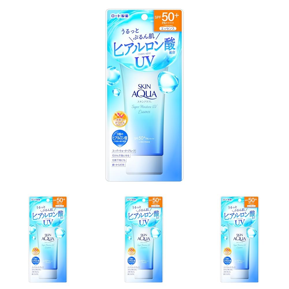 Skin Aqua Суперувлажняющая эссенция-солнцезащитный крем SPF50+ PA++++ 80 г ( 4)