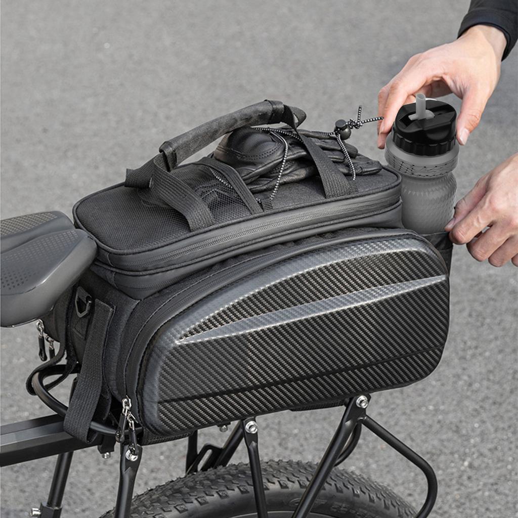 Велосипедные седельные сумки задний багажник для горной езды путешествий велосипедный багажник седельная сумка перевозчик с отражателем черный 31 л