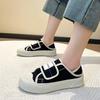 College Style Velcro Canvas Shoes Women's Shoes New Spring and Autumn Summer Thick-soled Cloth Shoes Casual Board Shoes One Pedal