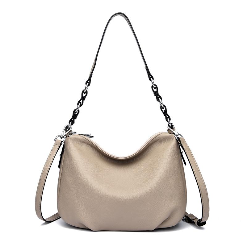 Сумка через плечо из натуральной кожи для женщин, однотонные сумки через плечо, большие сумки из мягкой коровьей кожи