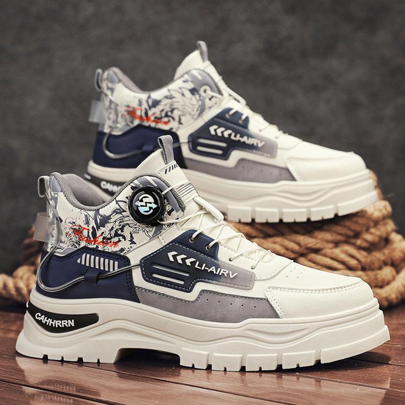 Мужская обувь Тренд Молодежная Повседневная Спортивная Board Shoes Мужские Белые Рабочие Martin Boots