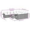 VidaXL Salon de Jardin avec Coussins 11 pcs, Canapés de Terrasse, Ensemble de Meubles de Patio, Mobilier d'Extérieur, Gris 3220699