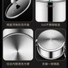 316L Stainless Steel Milk Pan Saucepan with Lid Cookware,Multipurpose Soup Pot Small Cooking Pot Pan with Wooden Handle