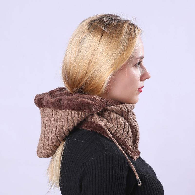 Autumn Winter Hat Men's Women's Knitting Hats & Caps Wool Cycling Cold Protective Ear Cap Fried Dough Twists One-piece Plush Thickened Pullover Hat