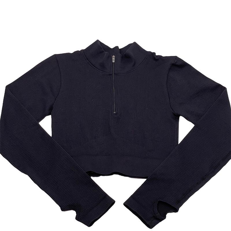 Женский бесшовный костюм для йоги с высокой талией — впитывающий пот, приподнимающий бедра, облегающий, с длинным рукавом, для фитнеса.