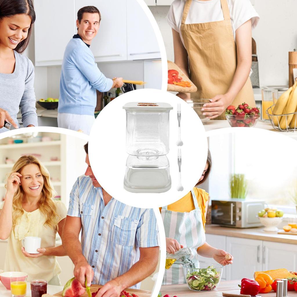 Квадратный прозрачный пищевой контейнер-органайзер с крышкой, герметичные банки для солений, для кофейной гущи, крупы, сахара, чая, сушеных продуктов, орехов, муки