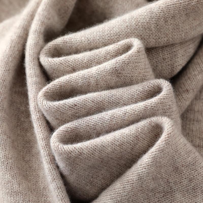 Men's Half Turtleneck Thickened Cashmere Sweater Qinghe Cashmere 30% Cashmere 70% Wool Men's Autumn and Winter Cashmere Soft and Warm