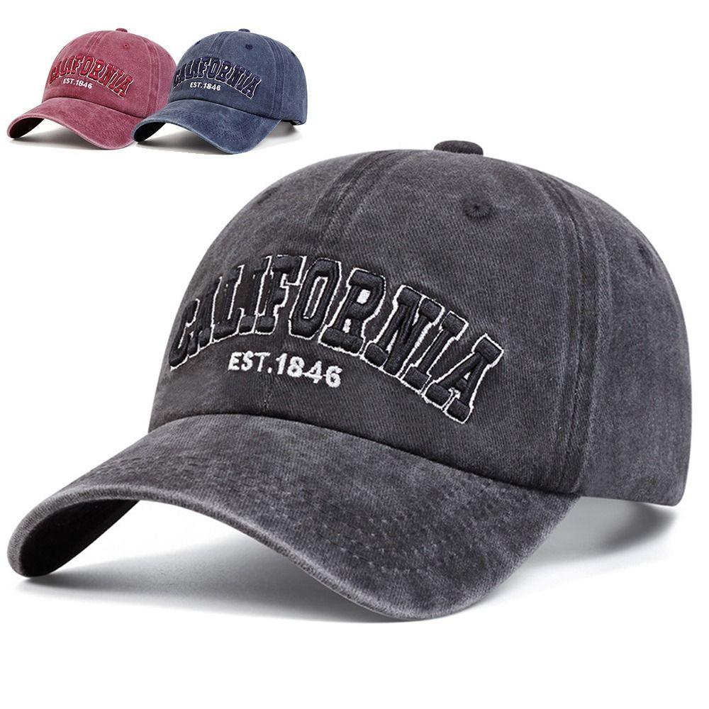 Регулируемая потертая кепка CALIFORNIA Washed Baseball Hats Мужская Женская Спорт на открытом воздухе