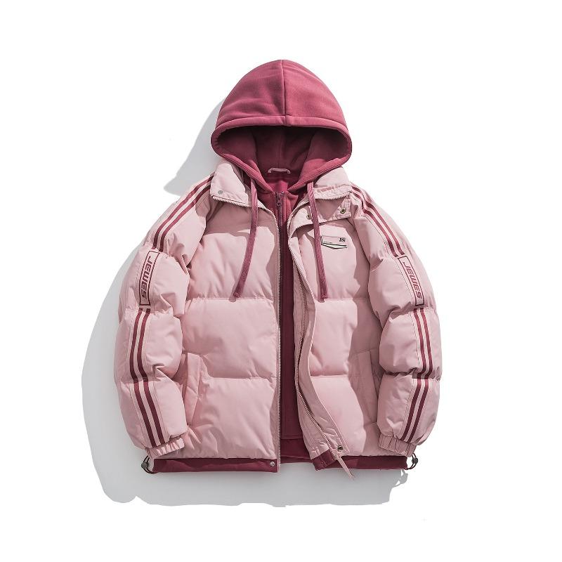 Новая парная свободная толстовка с капюшоном и хлопковой подкладкой, зимняя черная двухслойная утолщенная теплая хлопковая куртка