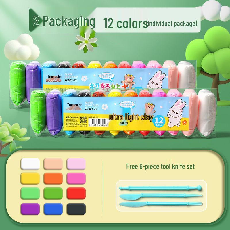 Глина сменная: Без запаха пластилин для детей, 12, 24, 36 цветов, инструменты ручной работы для детского сада.