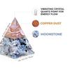 Новая вдохновляющая оргонитовая пирамида успеха | Радужная оргоновая пирамида из лунного камня для антистрессового лечения, хрустальная пирамида из драгоценных камней