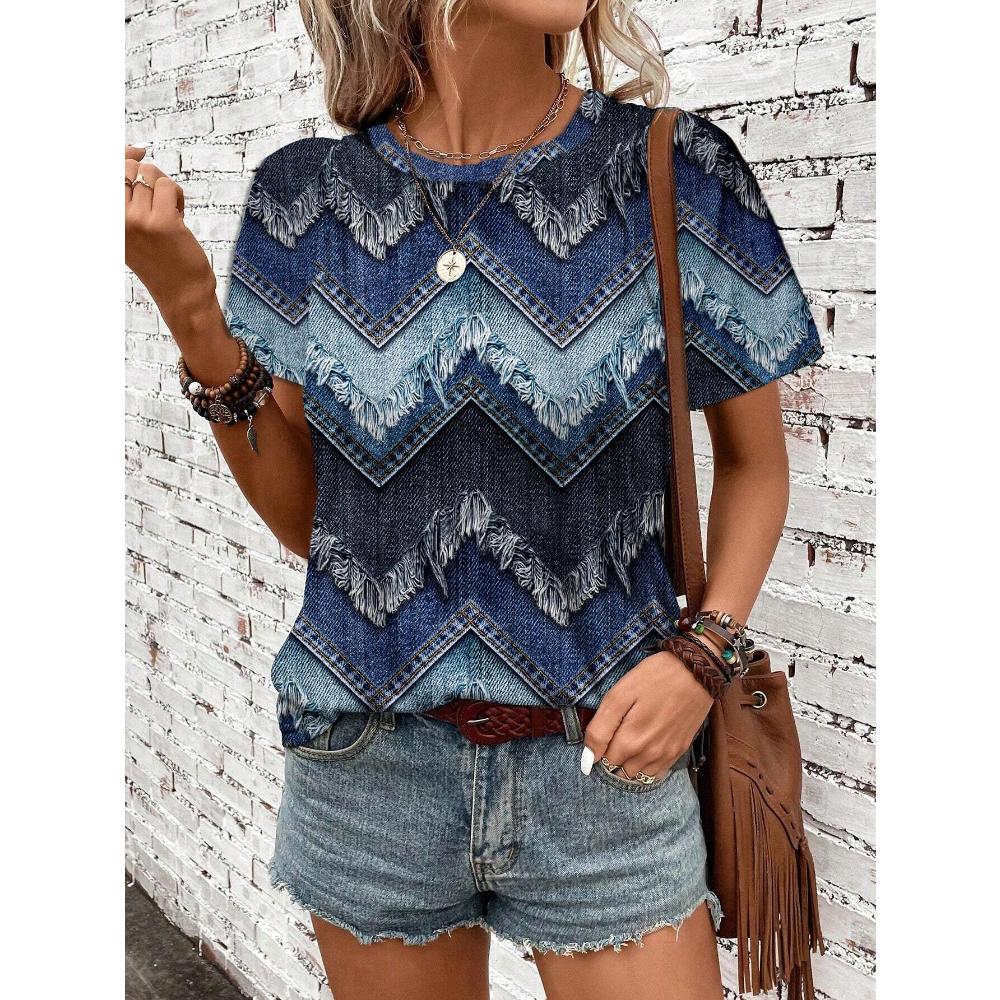 Повседневная и простая женская футболка с круглым вырезом и коротким рукавом с принтом подсолнуха, подходит для лета