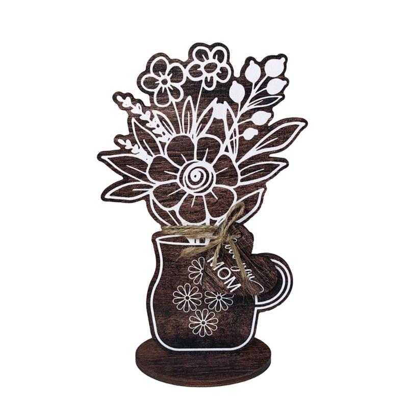 Уникальный настольный деревянный цветок, подставка для стола ко Дню матери, подарок в знак признательности, изысканный подарок, красиво упакованные деревянные настольные украшения