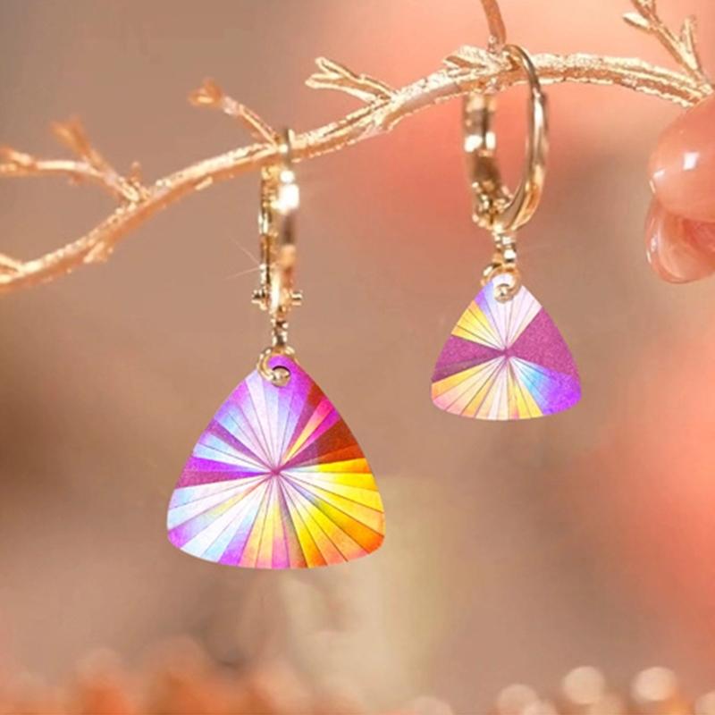 Holographic Resin Silicone Mold DIY Triangle Earrings Keychain Pendant Mould Light and Shadow Crystal Epoxy Molds Crafts