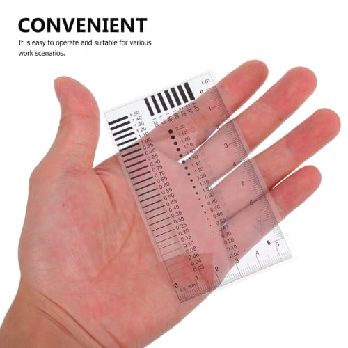 BUGUUYO Badge Gauge Transparent Ruler, Crack Monitoring Ruler, Crack Gauge, Area Measuring Device, Plastic