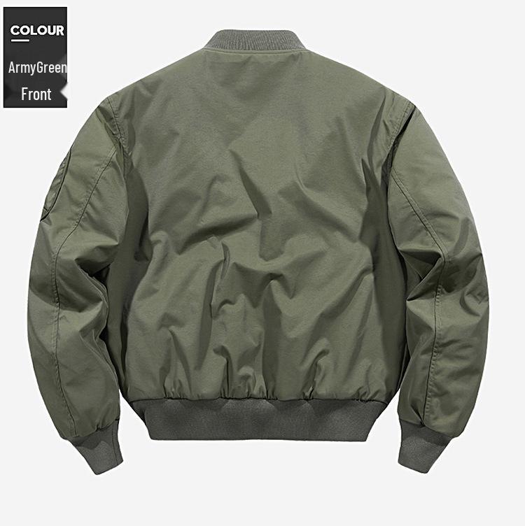 Мужская куртка-пилот МА-1 с хлопковой подкладкой на осень/зиму, летная куртка с бейсбольным воротником