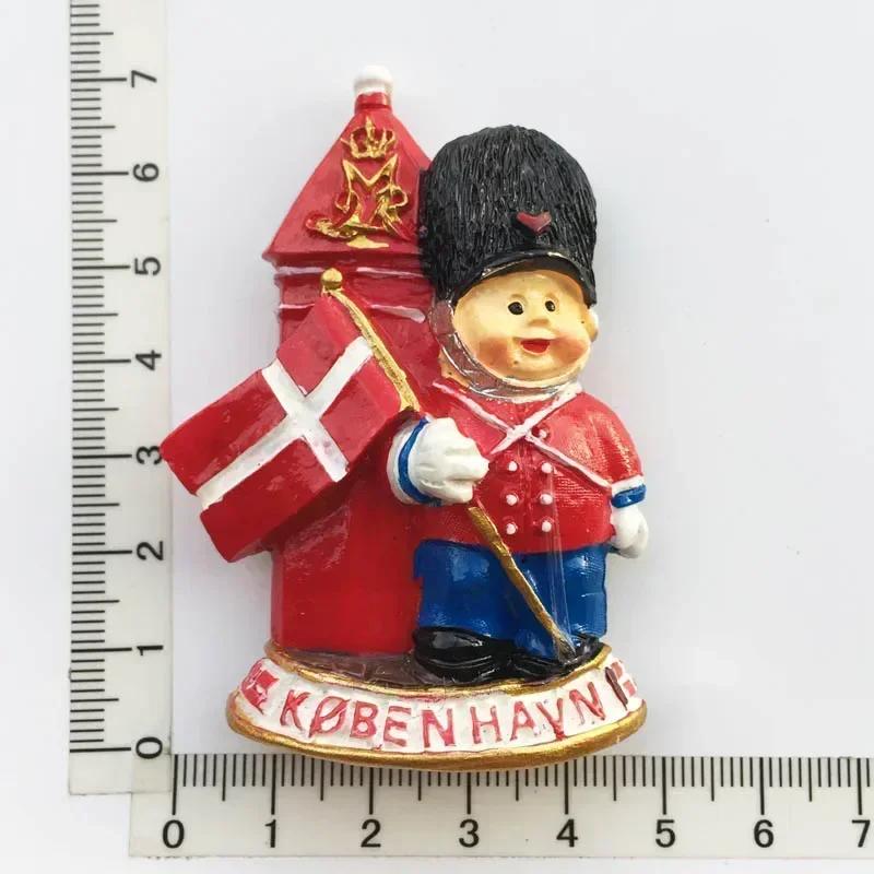 Магниты на холодильник Nordic Denmark Декоративные поделки Коллекция Подарочные наклейки на холодильник Copenhagen Royal Crown Tourism Memorial