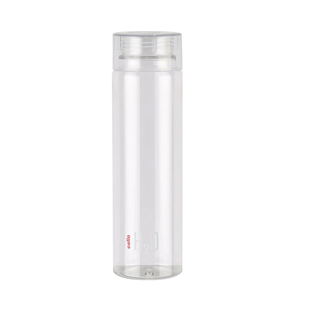 CELLO H2O Unbreakable 1L Water Bottle With Leak Proof Silicone Seal For Gym Travel And Daily Use In Crystal Clear Design