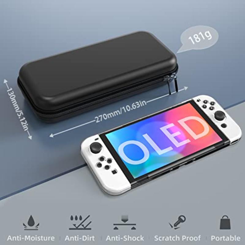 Чехол для Switch OLED, совместимый с Nintendo Switch OLED 9 в 1, аксессуары для модели Switch OLED с защитным чехлом для док-станции