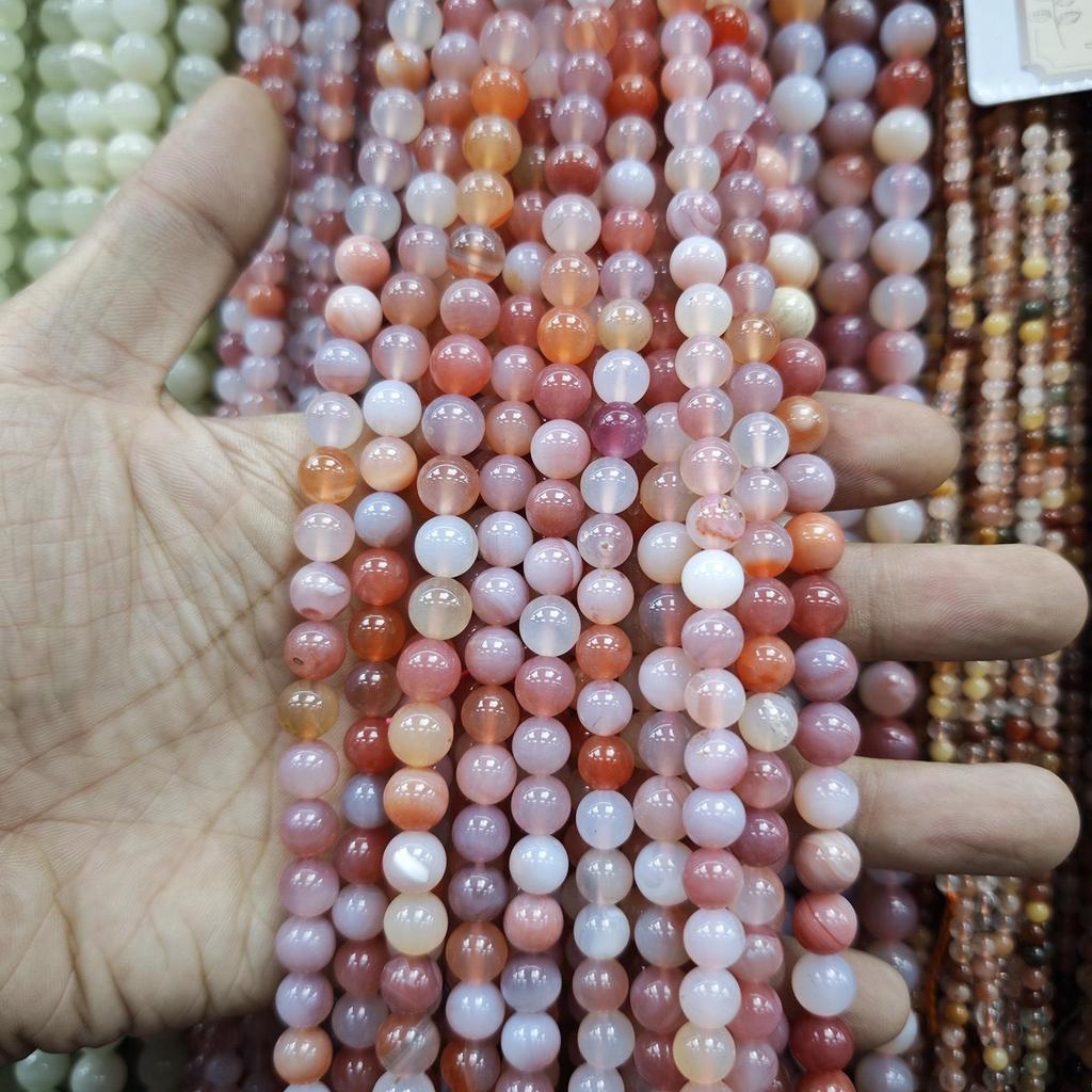 Швеция Натуральный Камень Розовые и Фиолетовые Бусины Коллекция: Розовый гранат, Хрусталь, Фиолетовая лошадь для изготовления ювелирных изделий.
