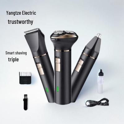 Электробритва Yangzi 3-в-1, моющееся лезвие, машинка для стрижки волос и устройство для удаления волос из носа