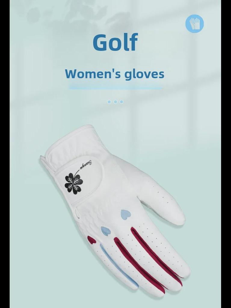 Женские нескользящие дышащие перчатки для гольфа - Корейская версия, Микрофибра, Износостойкие, 1 пара.