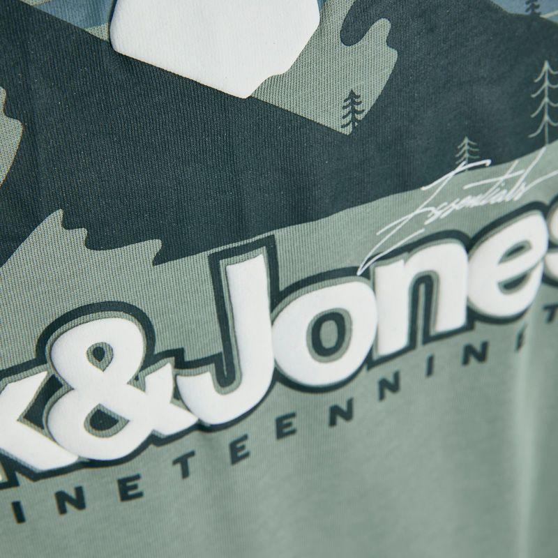 Мужская футболка цвета морской волны с круглым вырезом и принтом гор JACK & JONES