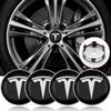 4Pcs Car Wheel Center Hub Emblem Center Cap Rim Hub Dustproof Cover For Model S Model X Model Y Model 3 Roadster SpaceX Accessory