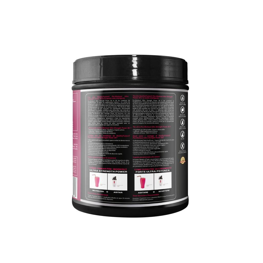 Pre-Workout Energy Drink | Powerful Pre-Workout with Creatine | Beta-Alanine, Taurine, Caffeine, and Vitamins | 300g Red Berries