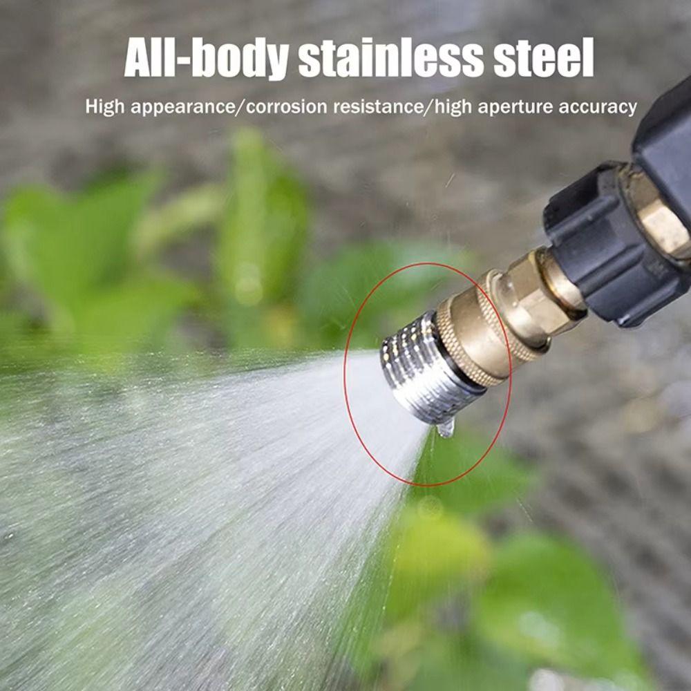 Stainless Steel Water nozzle Quick Plug Spray Shower Nozzle Pressure Washer Nozzle Flower Watering