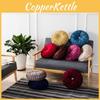 Luxurious Round Velvet Pumpkin Cushion With Charming Pleated Design And Soft Touch