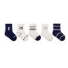 5 Pairs/Lot Cute Striped Baby Socks Cartoon Bear Letter Newborn Middle Tube Sock Spring Autumn Soft Cotton Infant Socks