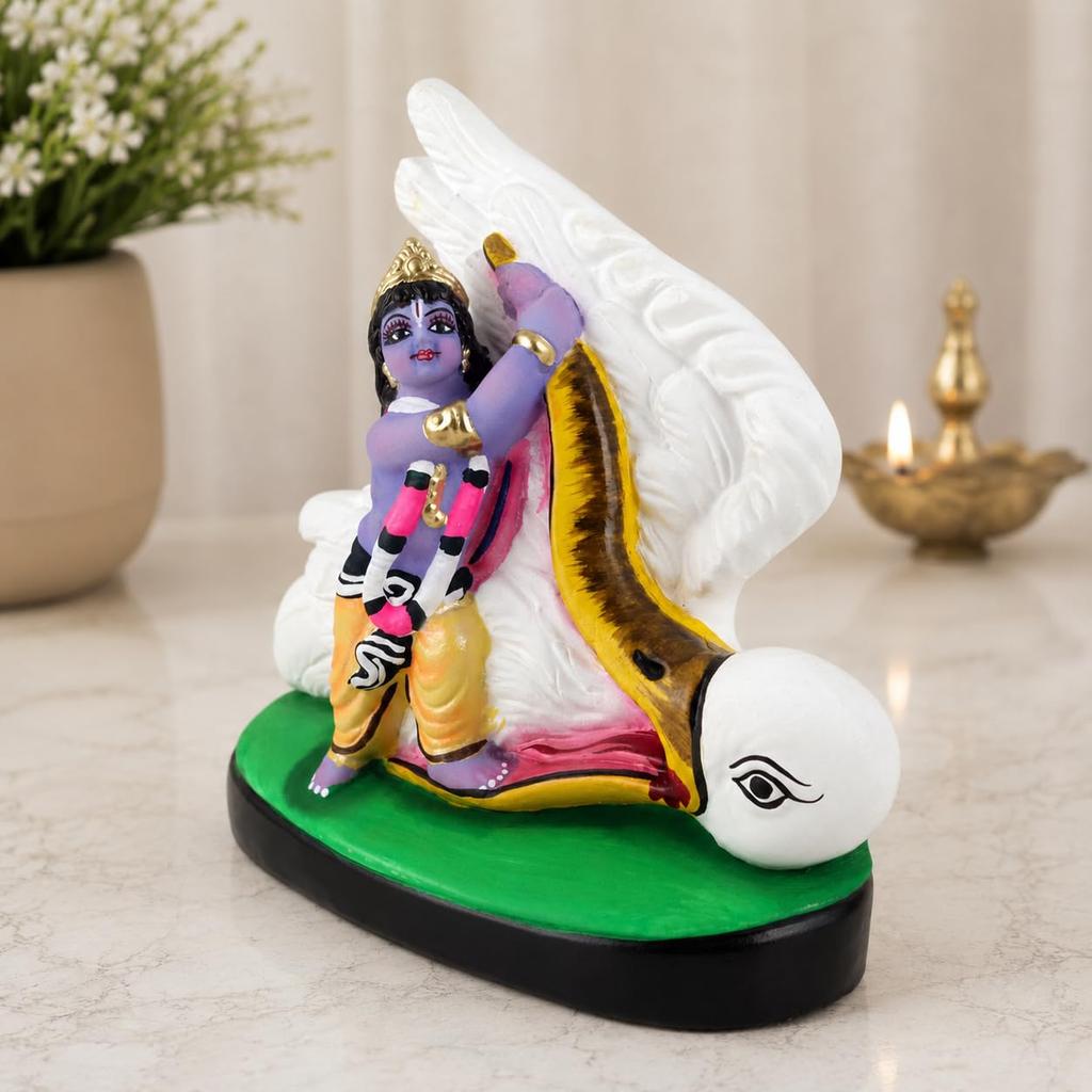 Krishna's Bakasur Vadh Clay Terracotta Idol | Cultural and Spiritual Art | Handmade Décor