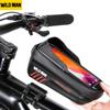 Bicycle Bag Phone Holder Mount Bike Phone Support Case Handerbar Waterproof Frame Top Tube Mtb Bag Tools Accessories Wild